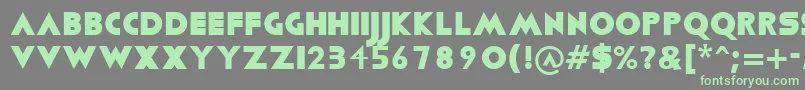 Viafont Font – Green Fonts on Gray Background