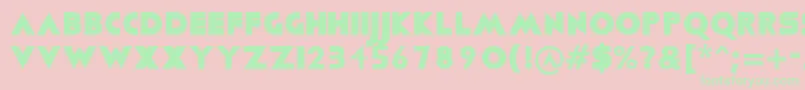 Viafont Font – Green Fonts on Pink Background