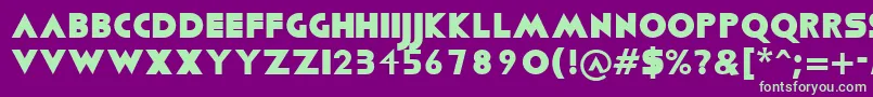 Viafont Font – Green Fonts on Purple Background