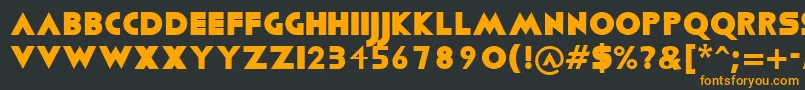 Viafont Font – Orange Fonts on Black Background