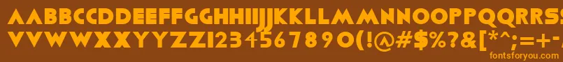 Viafont Font – Orange Fonts on Brown Background