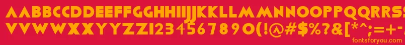 Viafont Font – Orange Fonts on Red Background