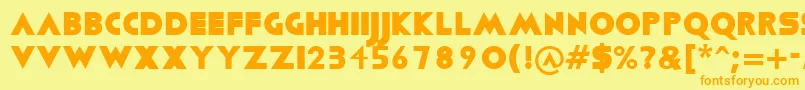 Viafont Font – Orange Fonts on Yellow Background