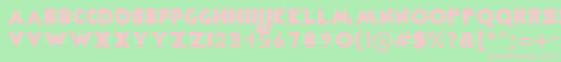 Viafont Font – Pink Fonts on Green Background