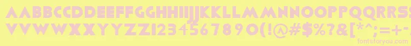 Viafont Font – Pink Fonts on Yellow Background