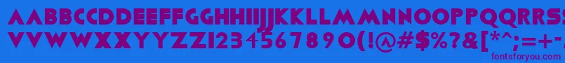 Viafont Font – Purple Fonts on Blue Background