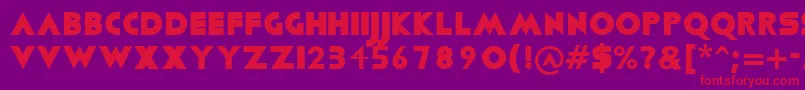 Viafont Font – Red Fonts on Purple Background