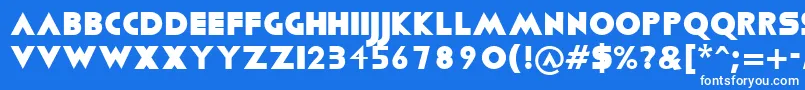 Viafont Font – White Fonts on Blue Background