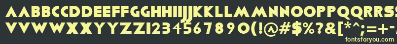 Viafont Font – Yellow Fonts on Black Background