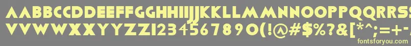 Viafont Font – Yellow Fonts on Gray Background