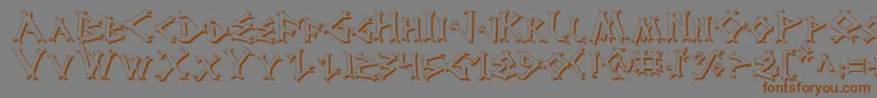 Шрифт Dragv2s2 – коричневые шрифты на сером фоне