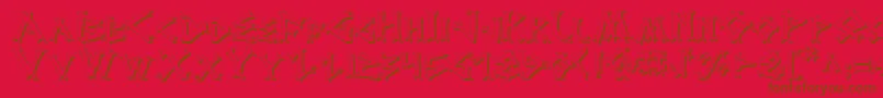 Dragv2s2 Font – Brown Fonts on Red Background