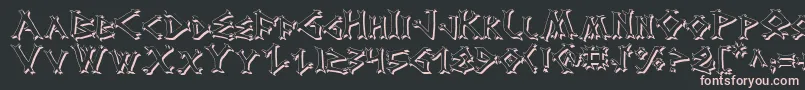 Dragv2s2-Schriftart – Rosa Schriften auf schwarzem Hintergrund