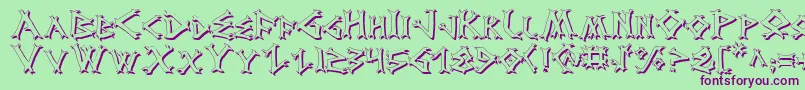 Dragv2s2 Font – Purple Fonts on Green Background