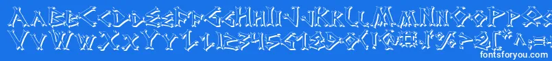 Dragv2s2 Font – White Fonts on Blue Background