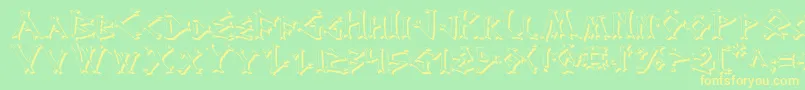 Dragv2s2 Font – Yellow Fonts on Green Background