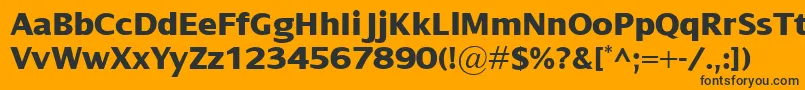 DialogXbold Font – Black Fonts on Orange Background