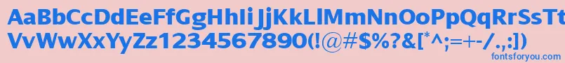 DialogXbold Font – Blue Fonts on Pink Background