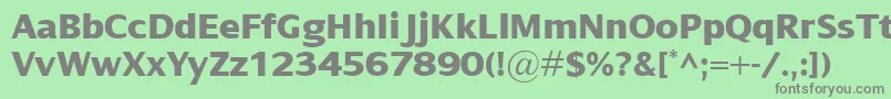 フォントDialogXbold – 緑の背景に灰色の文字