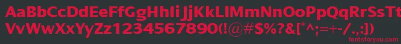 Шрифт DialogXbold – красные шрифты на чёрном фоне