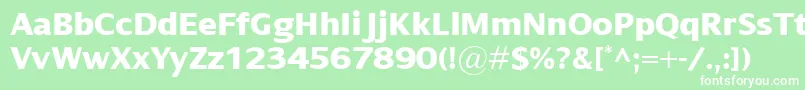 DialogXbold Font – White Fonts on Green Background