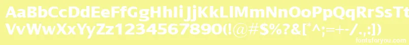 DialogXbold Font – White Fonts on Yellow Background