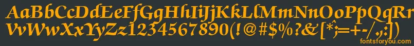 ZabriskiescriptHeavyRegular Font – Orange Fonts on Black Background