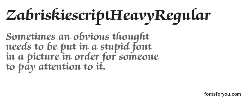 ZabriskiescriptHeavyRegular-fontti