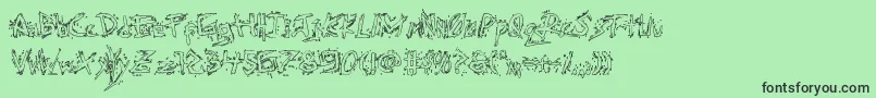 Assassinnationout Font – Black Fonts on Green Background