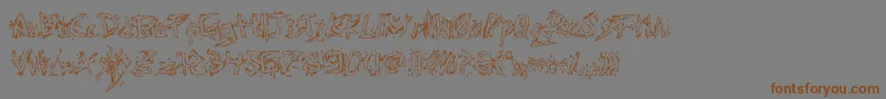 Assassinnationout Font – Brown Fonts on Gray Background