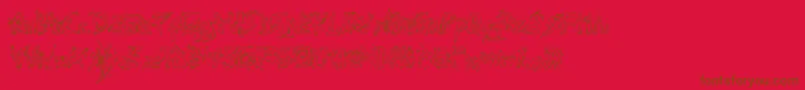 Assassinnationout Font – Brown Fonts on Red Background