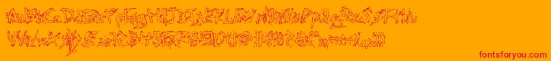Assassinnationout Font – Red Fonts on Orange Background