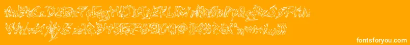 Assassinnationout Font – White Fonts on Orange Background