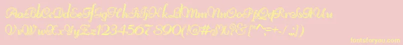 ReliantShadowFree Font – Yellow Fonts on Pink Background