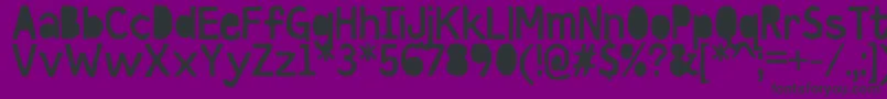 CutItOutDemo Font – Black Fonts on Purple Background