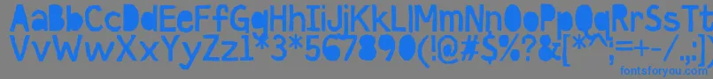 CutItOutDemo Font – Blue Fonts on Gray Background