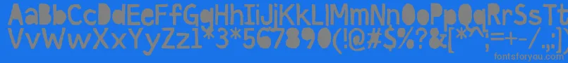 CutItOutDemo Font – Gray Fonts on Blue Background