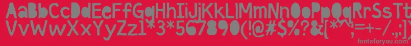 CutItOutDemo Font – Gray Fonts on Red Background