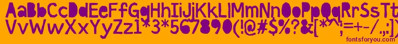 CutItOutDemo Font – Purple Fonts on Orange Background