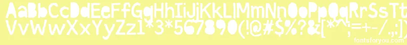 CutItOutDemo Font – White Fonts on Yellow Background