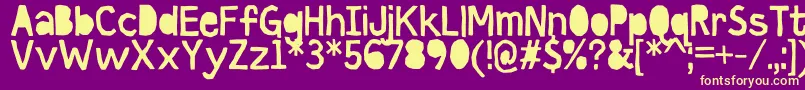 CutItOutDemo Font – Yellow Fonts on Purple Background