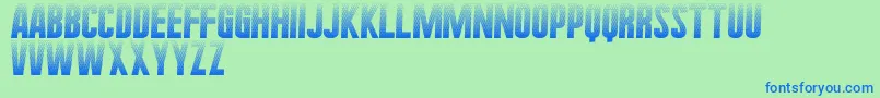 HalftoneNium Font – Blue Fonts on Green Background