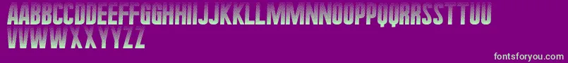 HalftoneNium Font – Green Fonts on Purple Background