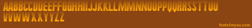 HalftoneNium Font – Orange Fonts on Brown Background