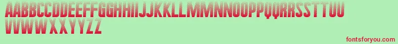 HalftoneNium Font – Red Fonts on Green Background