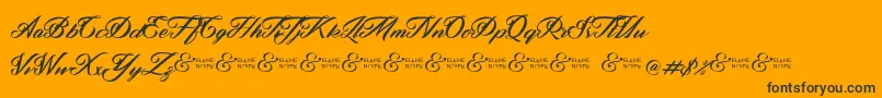 ZephanDemoVer Font – Black Fonts on Orange Background