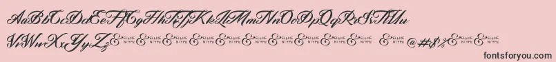 Шрифт ZephanDemoVer – чёрные шрифты на розовом фоне