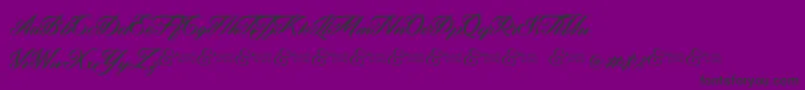 Fonte ZephanDemoVer – fontes pretas em um fundo violeta