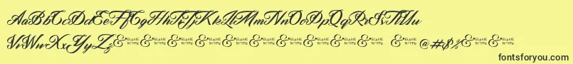 ZephanDemoVer Font – Black Fonts on Yellow Background