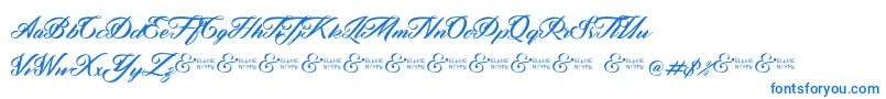 ZephanDemoVer-Schriftart – Blaue Schriften auf weißem Hintergrund